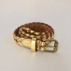 J Crew Genuine Leather Braided Belt